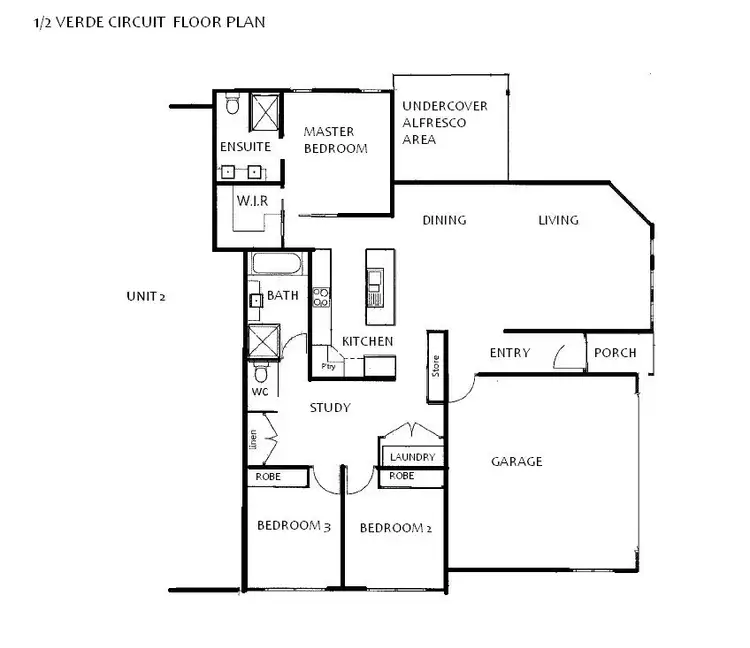 Floorplan of Homely semi-detached listing, 1/2 Verde Circuit, Caloundra West QLD 4551