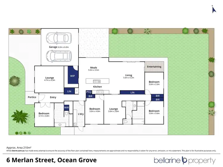 Floorplan of Homely house listing, 6 Merlan Street, Ocean Grove VIC 3226