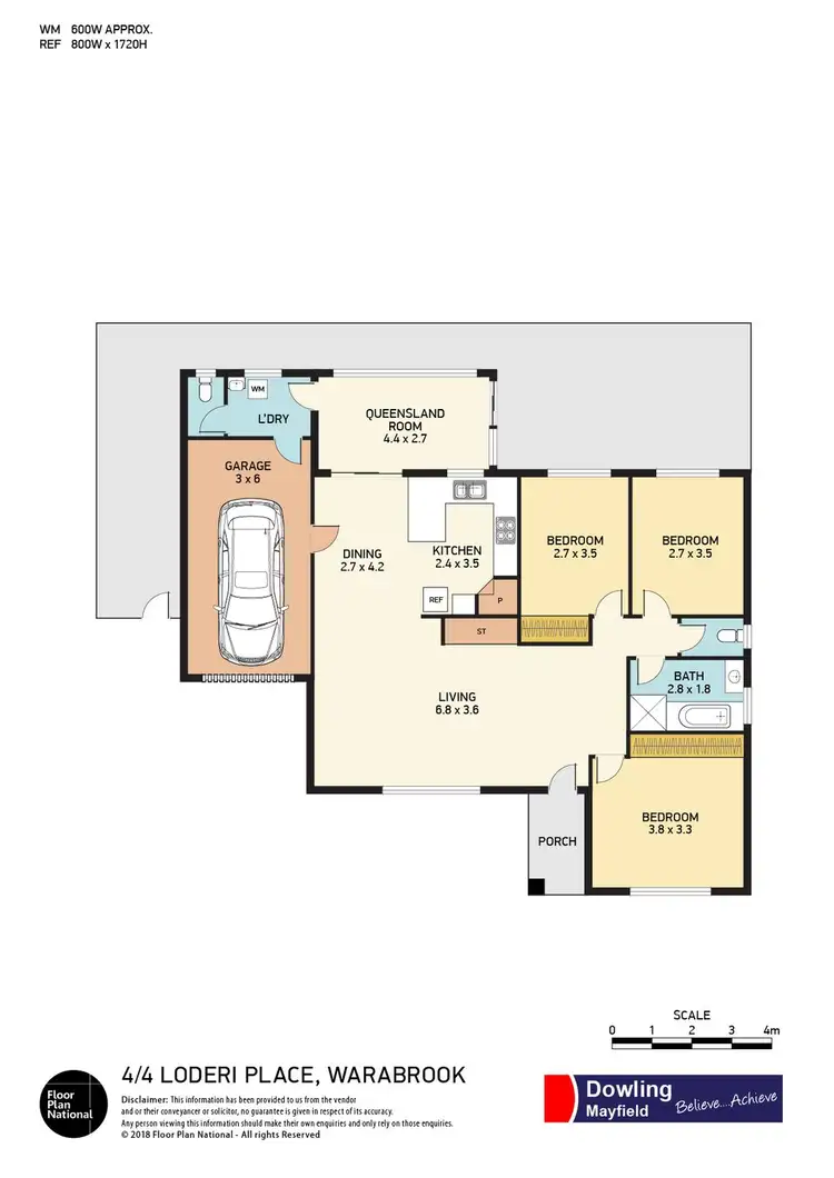 Floorplan of Homely villa listing, 4/4 Loderi Place, Warabrook NSW 2304