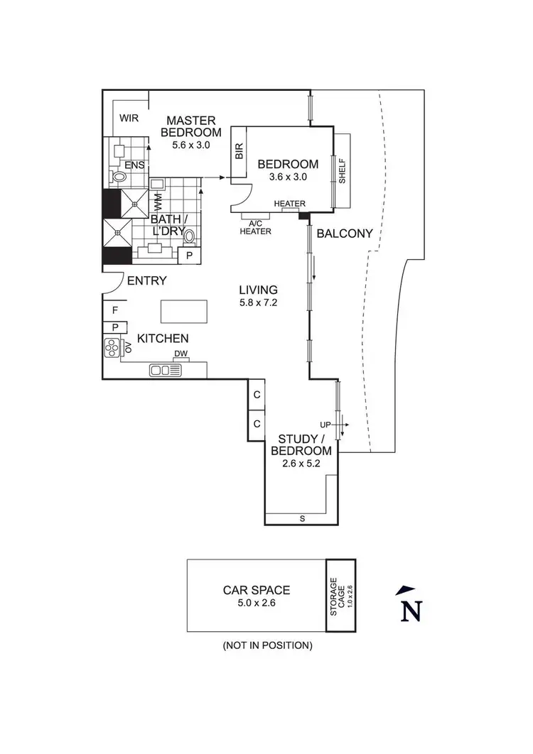 Floorplan of Homely apartment listing, 311/314 Pascoe Vale Road, Essendon VIC 3040