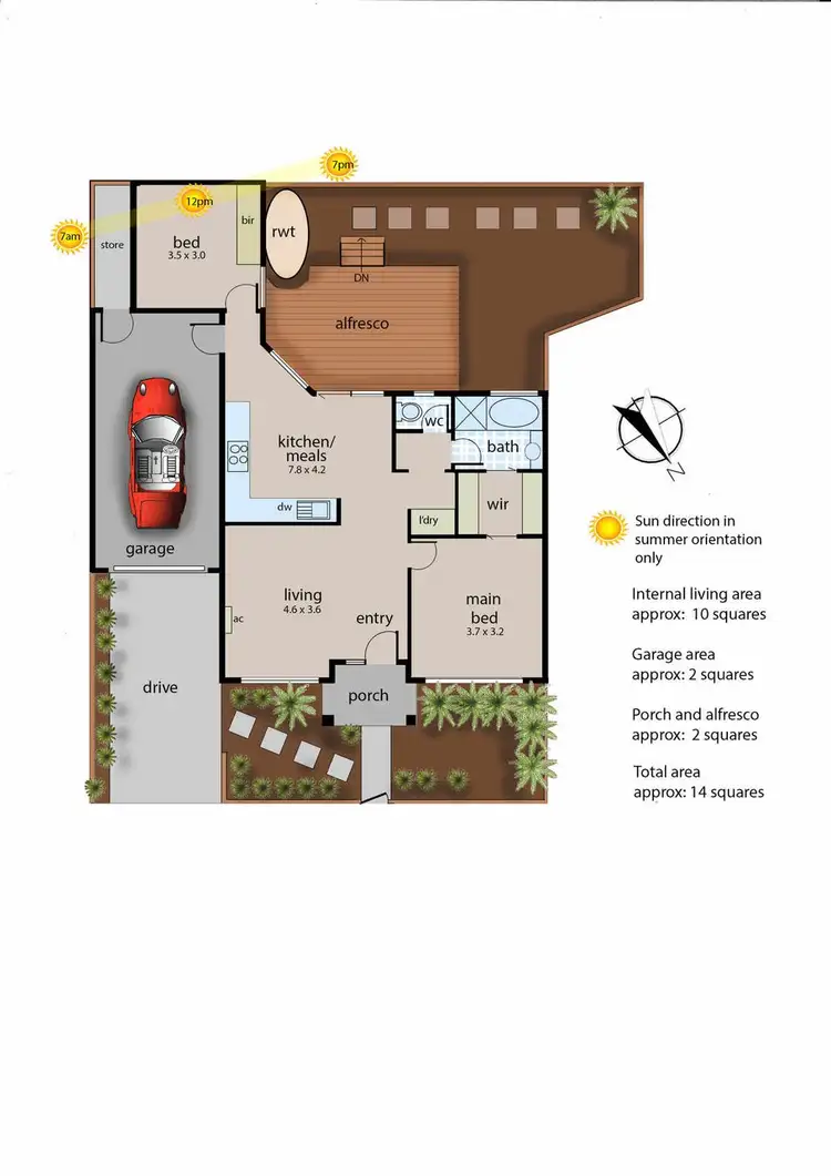 Floorplan of Homely unit listing, 43 Coprosma Avenue, Frankston VIC 3199
