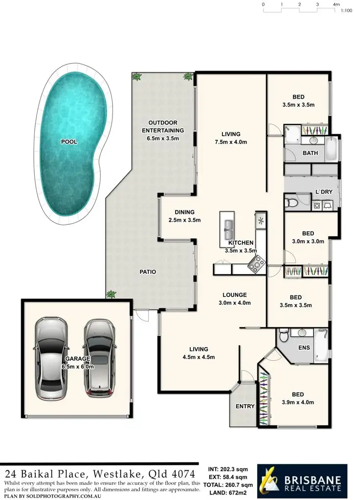 Floorplan of Homely house listing, 24 Baikal Place, Westlake QLD 4074