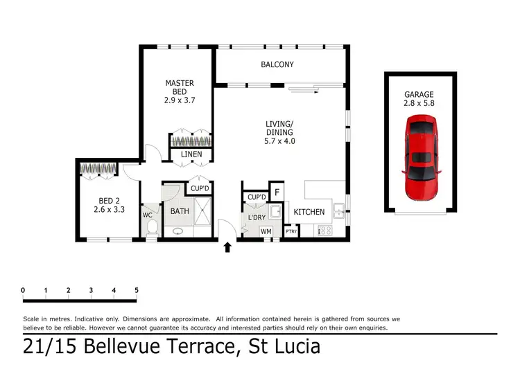 Floorplan of Homely unit listing, 21/15 Bellevue Terrace, St Lucia QLD 4067