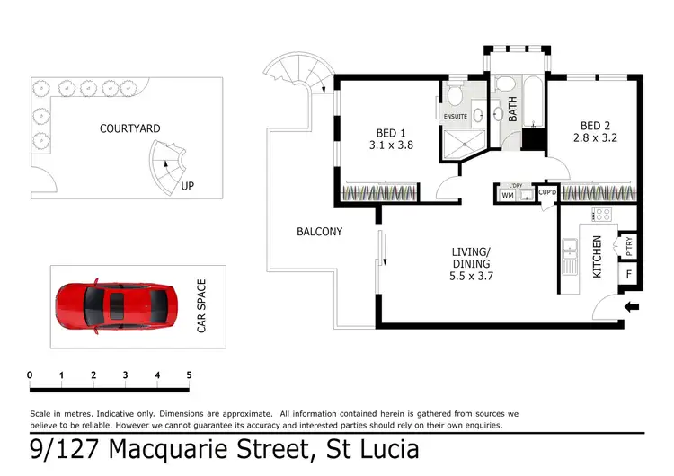 Floorplan of Homely unit listing, 9/127 Macquarie St, St Lucia QLD 4067