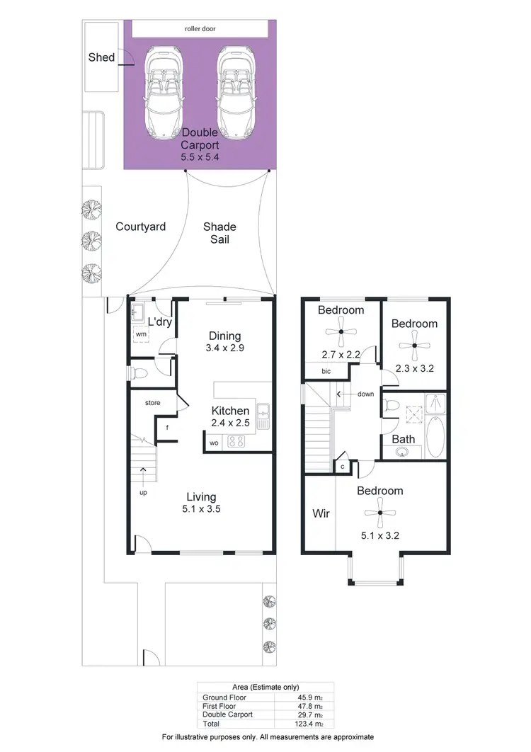 Floorplan of Homely townhouse listing, 1/35 Tim Hunt Way, Peterhead SA 5016