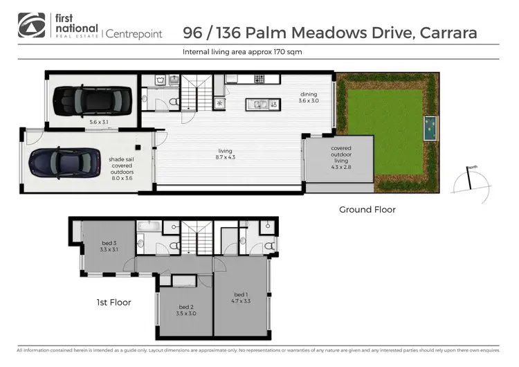 Floorplan of Homely townhouse listing, 96/136 Palm Meadows drive, Carrara QLD 4211