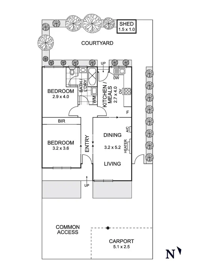 Floorplan of Homely unit listing, 12/36 Fletcher Street, Essendon VIC 3040