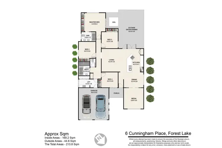 Floorplan of Homely house listing, 6 Cunningham Place, Forest Lake QLD 4078