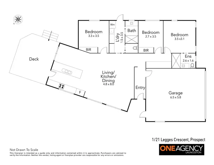 Floorplan of Homely house listing, 1/21 Legges Crescent, Prospect TAS 7250
