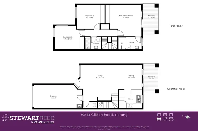 Floorplan of Homely townhouse listing, 93/64 Gilston Road, Nerang QLD 4211