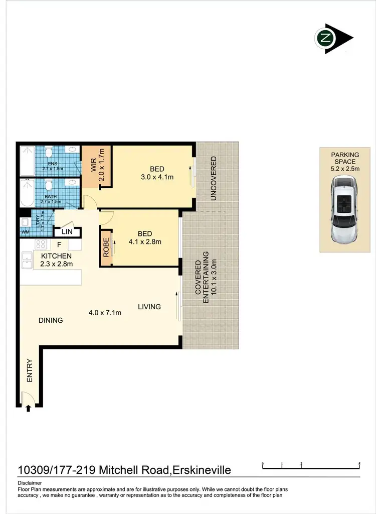 Floorplan of Homely apartment listing, 10309/177-219 Mitchell Road, Erskineville NSW 2043