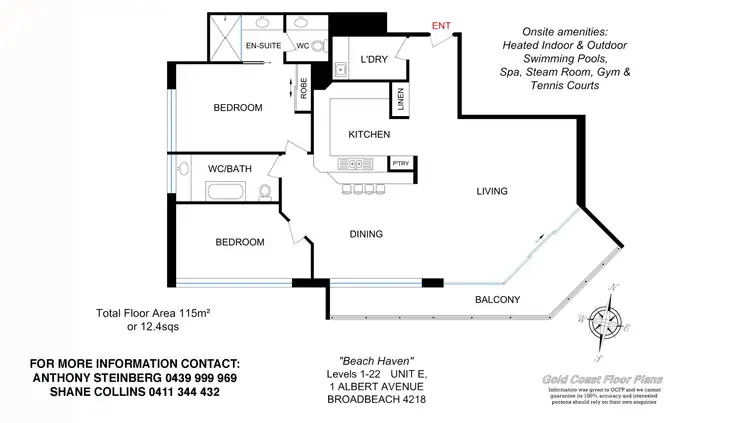 Floorplan of Homely apartment listing, 11E/1 Albert Avenue, Broadbeach QLD 4218