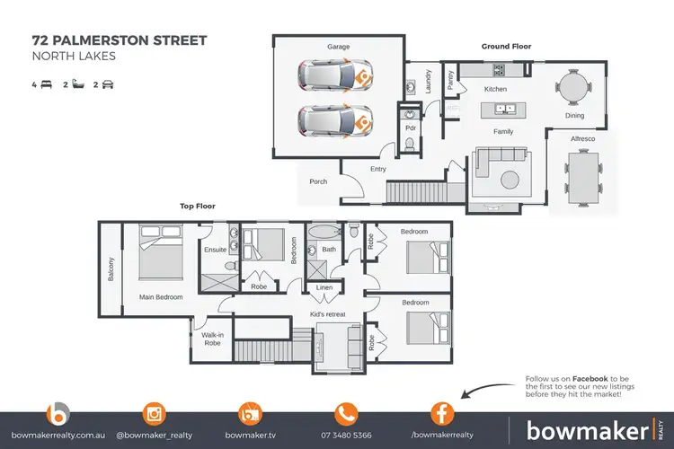 Floorplan of Homely house listing, 72 Palmerston Street, North Lakes QLD 4509