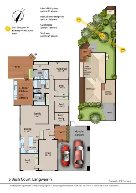 Floorplan of Homely house listing, 5 Bush Court, Langwarrin VIC 3910