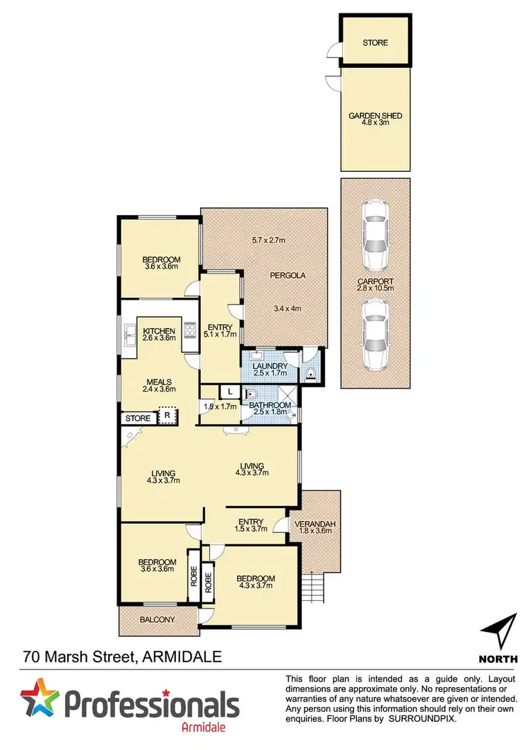 Floorplan of Homely house listing, 70 Marsh Street, Armidale NSW 2350