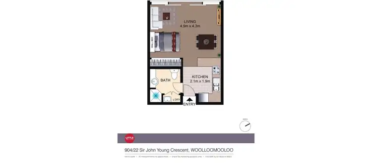 Floorplan of Homely apartment listing, 904/22-40 Sir John Young Crescent, Woolloomooloo NSW 2011