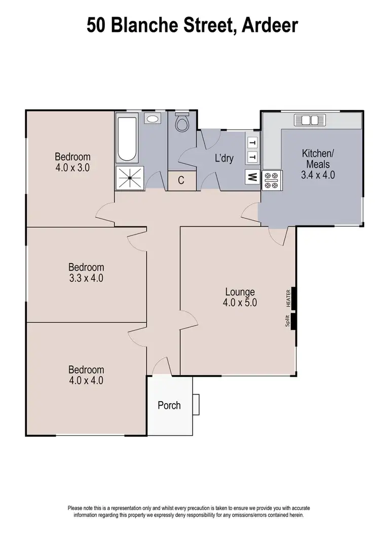 Floorplan of Homely house listing, 50 Blanche Street, Ardeer VIC 3022