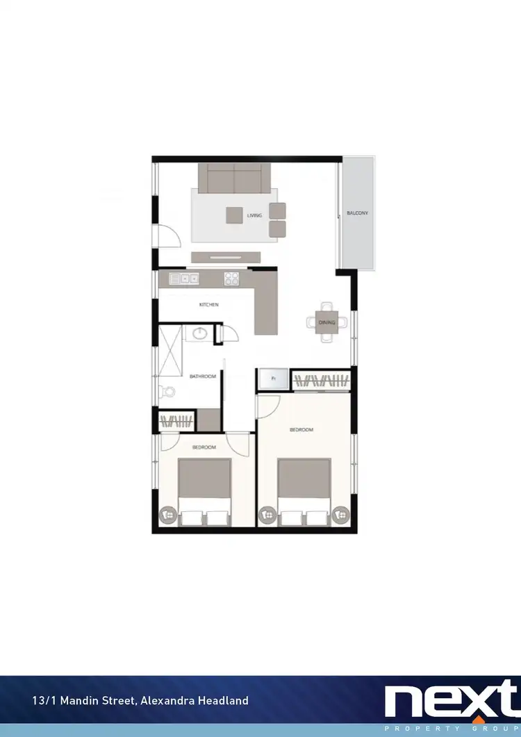 Floorplan of Homely unit listing, 13/1 Mandin Street, Alexandra Headland QLD 4572