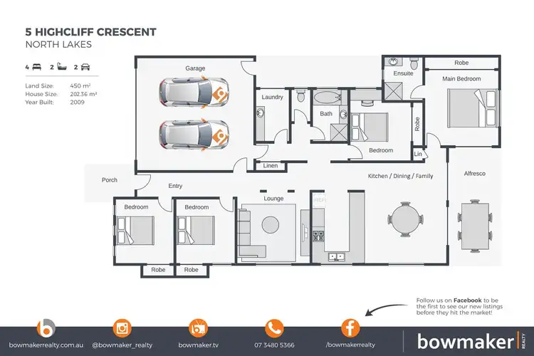Floorplan of Homely house listing, 5 Highcliff Crescent, North Lakes QLD 4509