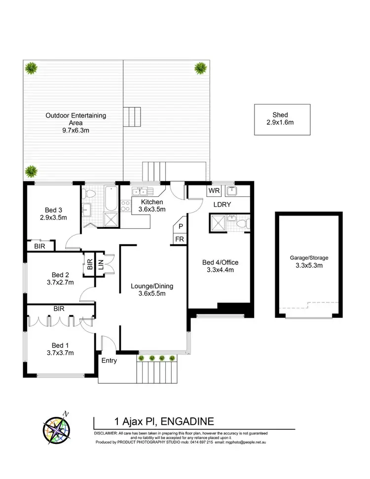 Floorplan of Homely house listing, 1 Ajax Place, Engadine NSW 2233