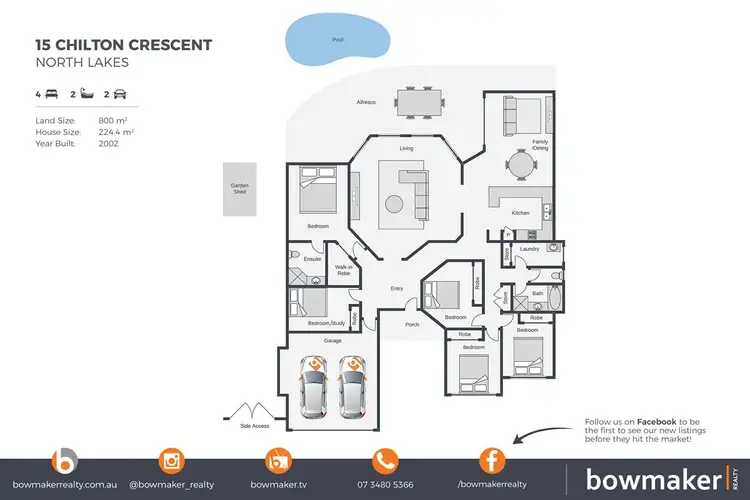 Floorplan of Homely house listing, 15 Chilton Crescent, North Lakes QLD 4509