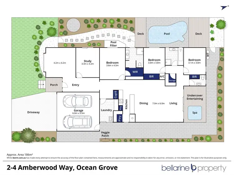 Floorplan of Homely house listing, 2-4 Amberwood Way, Ocean Grove VIC 3226