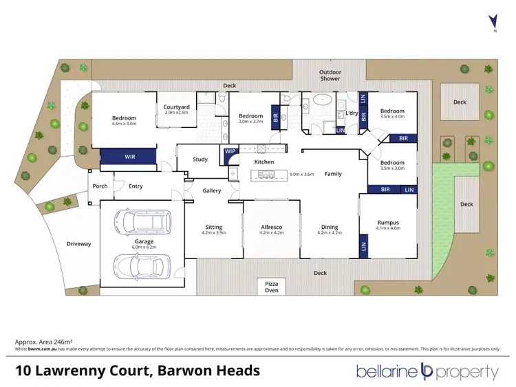 Floorplan of Homely house listing, 10 Lawrenny Court, Barwon Heads VIC 3227