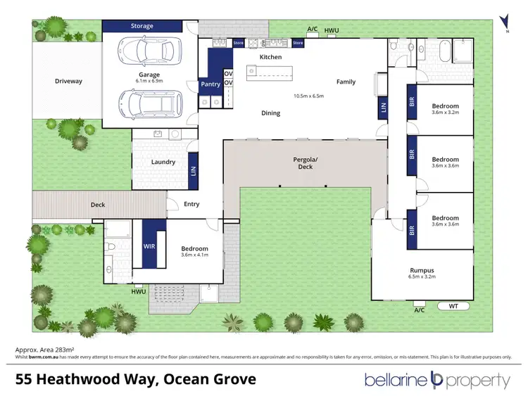 Floorplan of Homely house listing, 55 Heathwood Way, Ocean Grove VIC 3226