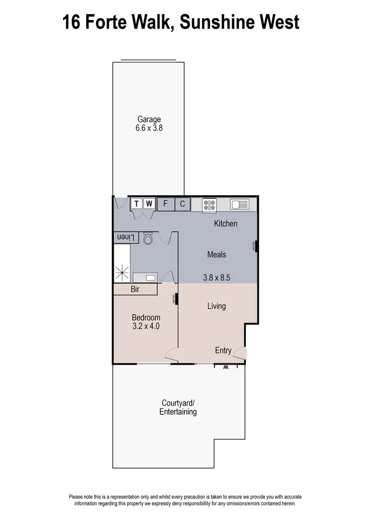 Floorplan of Homely unit listing, 16 Forte Walk, Sunshine West VIC 3020