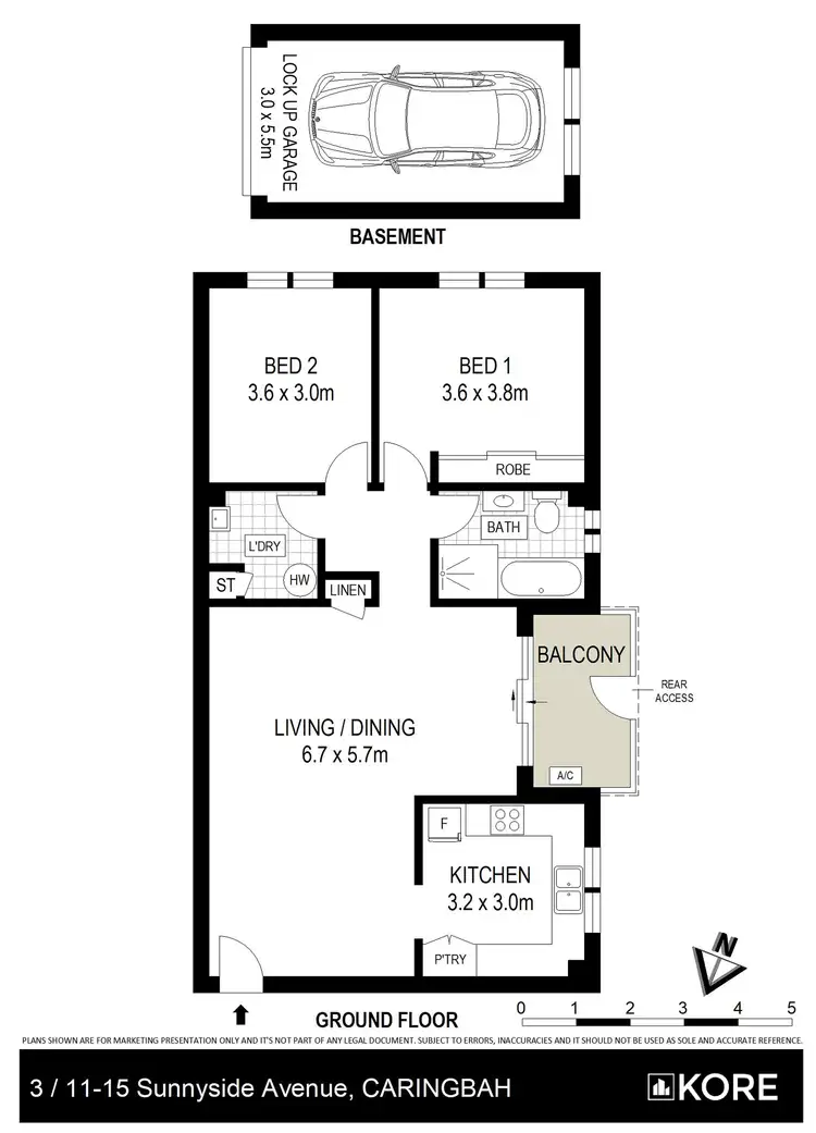 Floorplan of Homely apartment listing, 3/11-15 Sunnyside Avenue, Caringbah NSW 2229