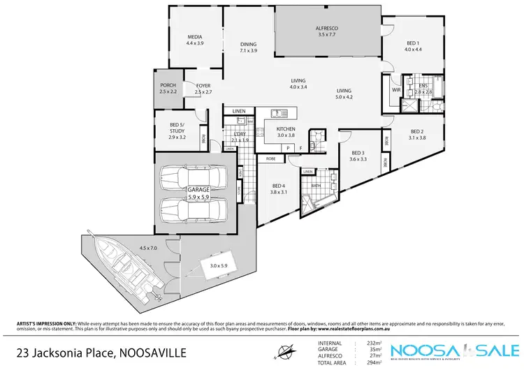 Floorplan of Homely house listing, 23 Jacksonia Place, Noosaville QLD 4566