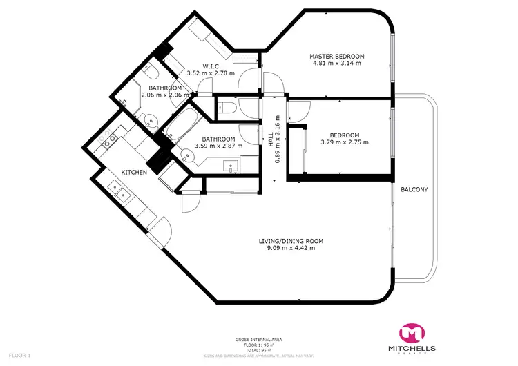Floorplan of Homely unit listing, 9/451-452 Charlton Esplanande, Torquay QLD 4655