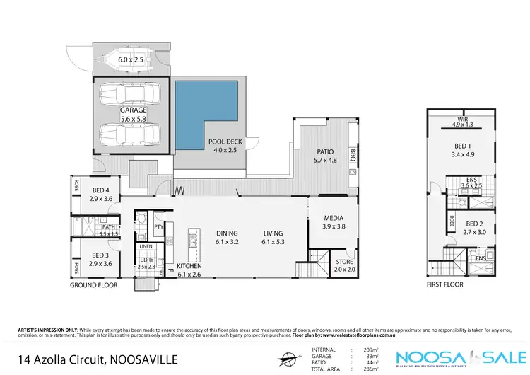 Floorplan of Homely house listing, 14 Azolla Circuit, Noosaville QLD 4566