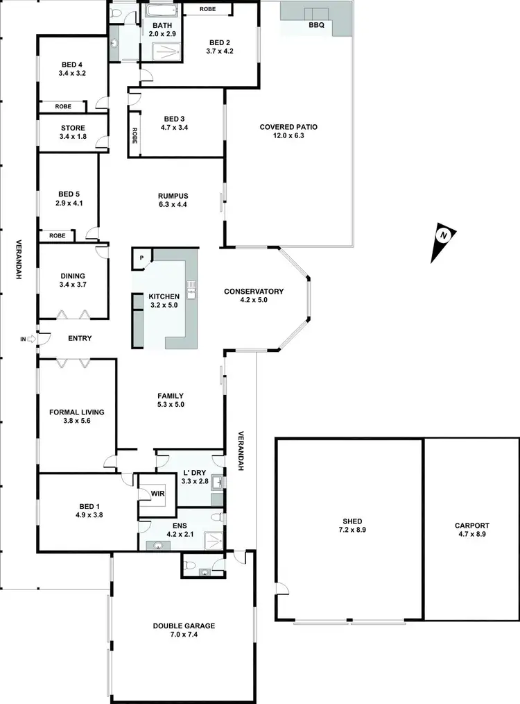 Floorplan of Homely rural property listing, 1 Denison Place, Windsor Downs NSW 2756