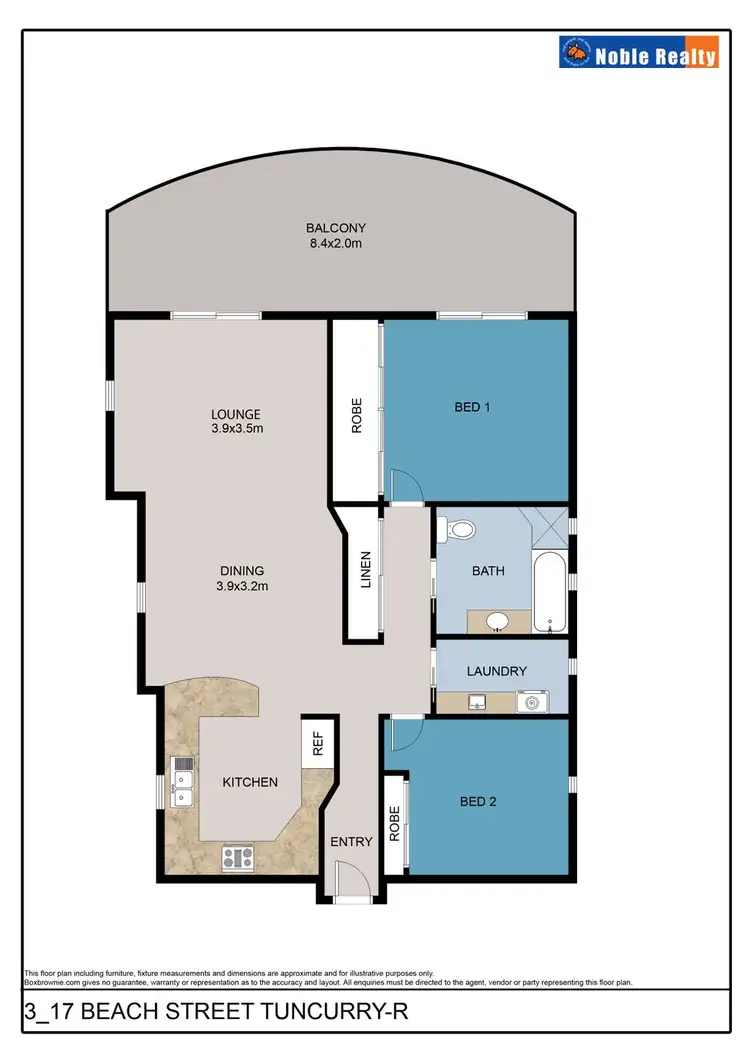 Floorplan of Homely unit listing, 3/17 Beach Street, Tuncurry NSW 2428