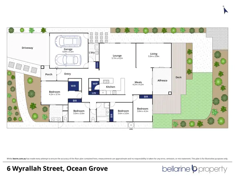 Floorplan of Homely house listing, 6 Wyrallah Street, Ocean Grove VIC 3226