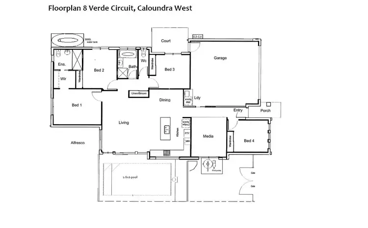Floorplan of Homely house listing, 8 Verde Circuit, Caloundra West QLD 4551