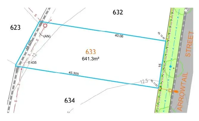 Floorplan of Homely land listing, LOT 633, 103 Arrowtail Street, Chisholm NSW 2322