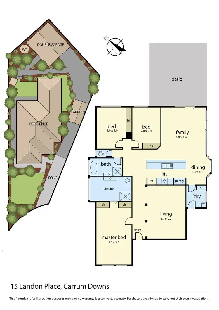 Floorplan of Homely house listing, 15 Landon Pl, Carrum Downs VIC 3201