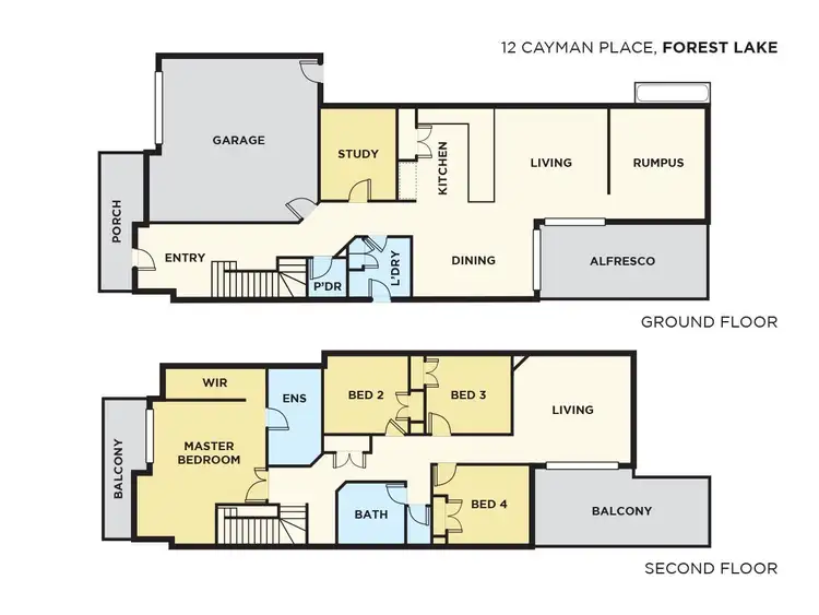 Floorplan of Homely house listing, 12 Cayman Pl, Forest Lake QLD 4078