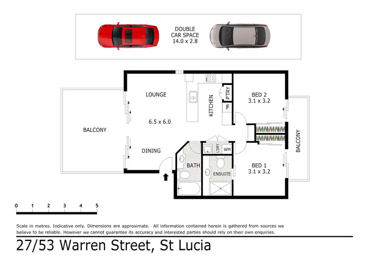 Floorplan of Homely unit listing, 27/53 Warren Street, St Lucia QLD 4067