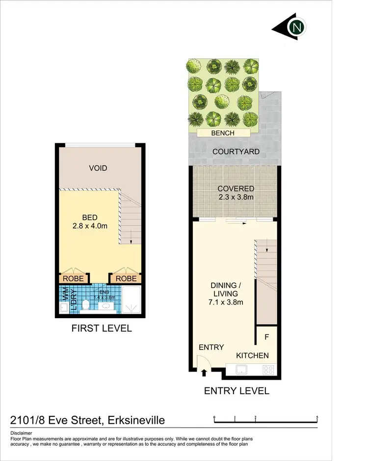 Floorplan of Homely apartment listing, 2101/8 Eve Street, Erskineville NSW 2043