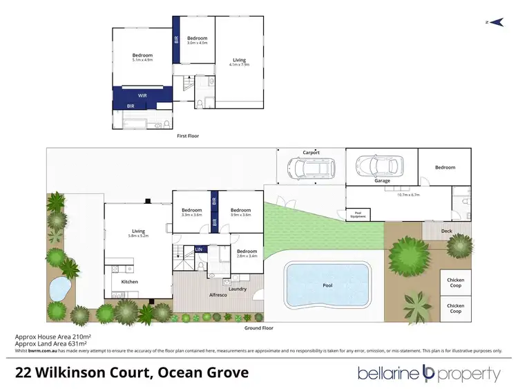 Floorplan of Homely house listing, 22 Wilkinson Court, Ocean Grove VIC 3226