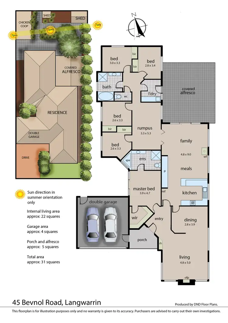 Floorplan of Homely house listing, 45 Bevnol Road, Langwarrin VIC 3910