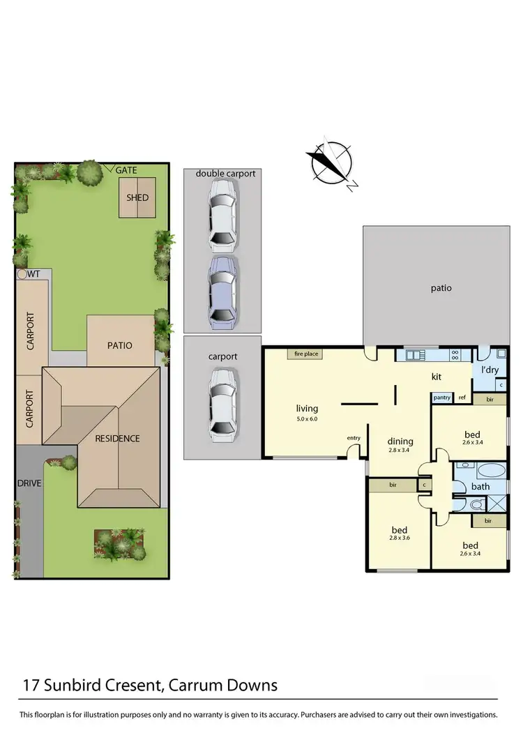 Floorplan of Homely house listing, 17 Sunbird Cres, Carrum Downs VIC 3201