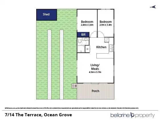 Floorplan of Homely unit listing, 7/14 The Terrace, Ocean Grove VIC 3226