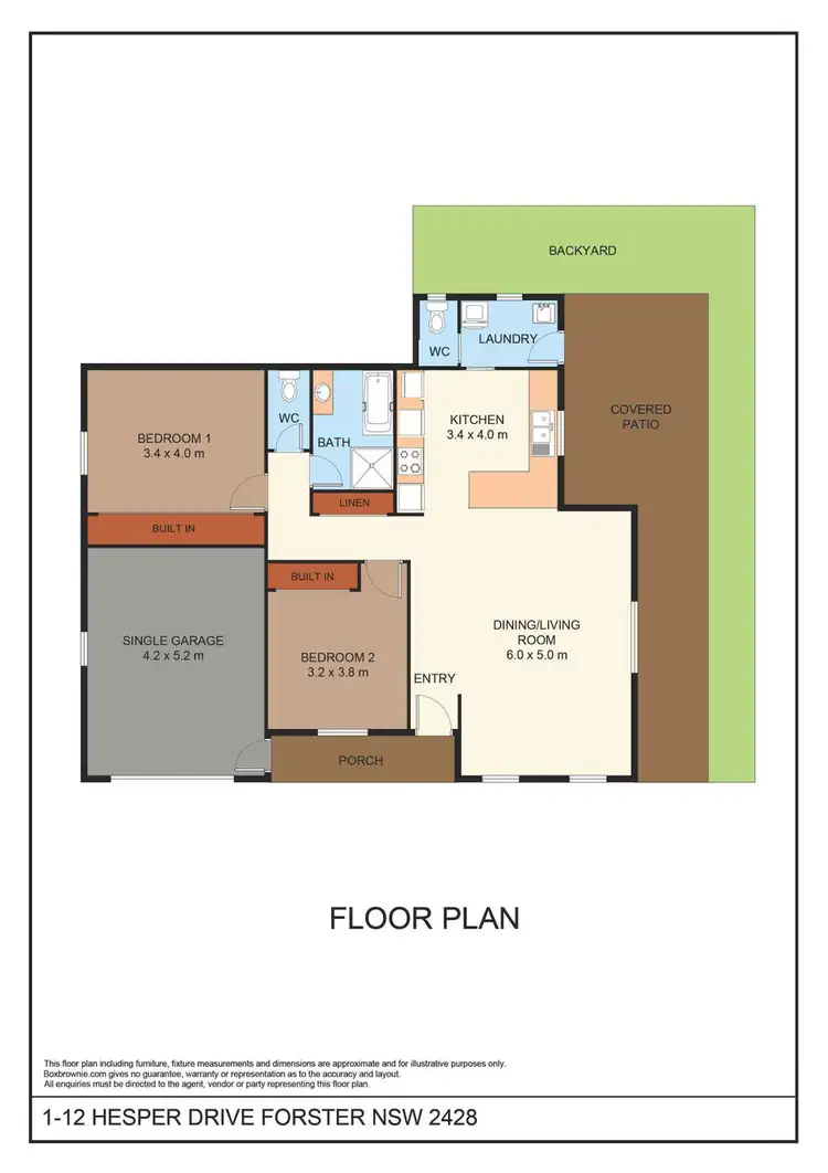 Floorplan of Homely villa listing, 1/12 Hesper Drive, Forster NSW 2428