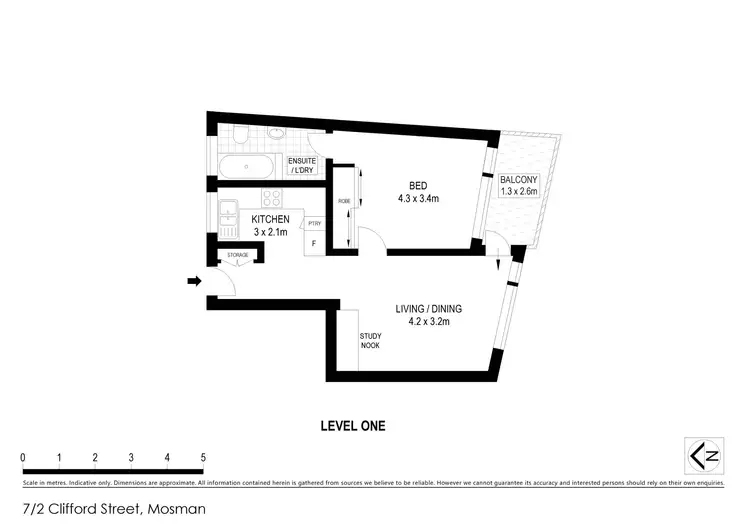 Floorplan of Homely apartment listing, 7/2 Clifford Street, Mosman NSW 2088