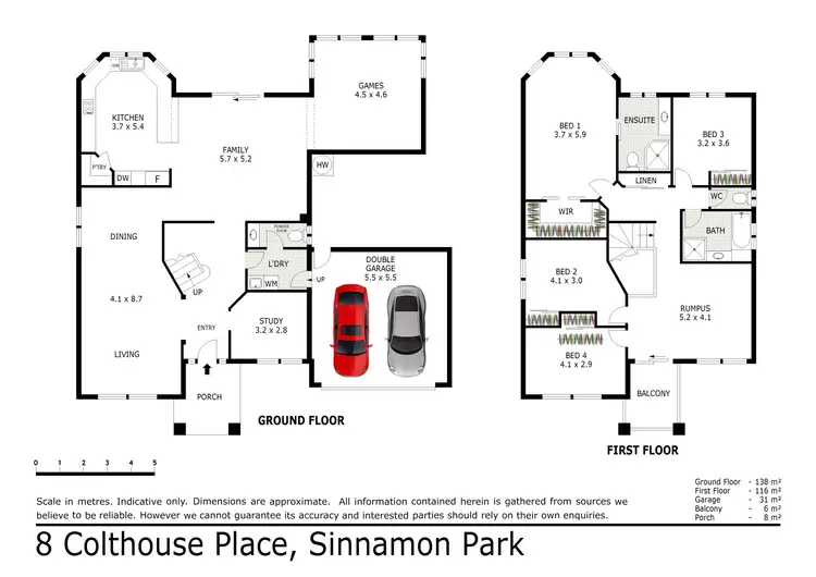 Floorplan of Homely house listing, 8 Colthouse Place, Sinnamon Park QLD 4073