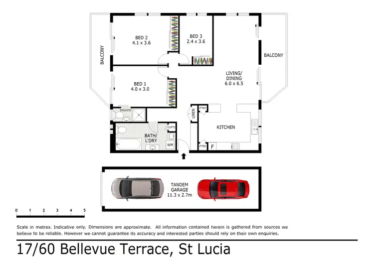 Floorplan of Homely unit listing, 17/60 Bellevue Terrace, St Lucia QLD 4067